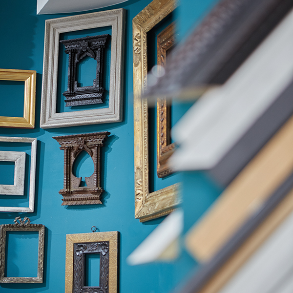 close up of antique picture frames