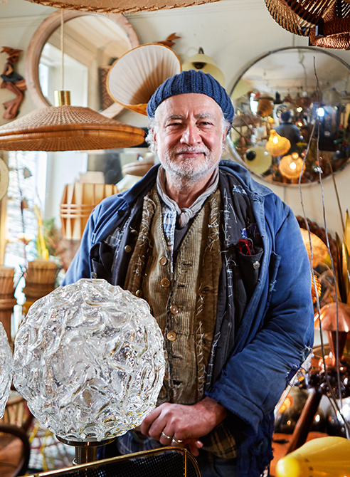 Portrait of dealer from Alfies Antique Market 