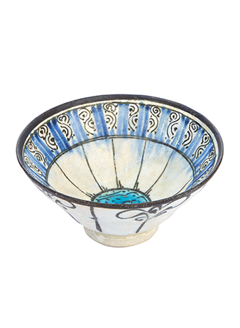 a hand painted ceramic bowl from iran