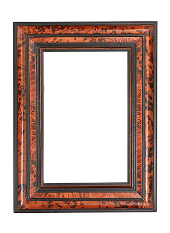 heavy wooden picture framed made from  mixed wood
