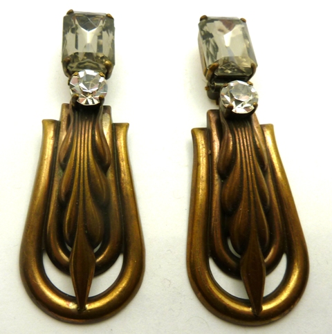 Bulati bronze clip earrings