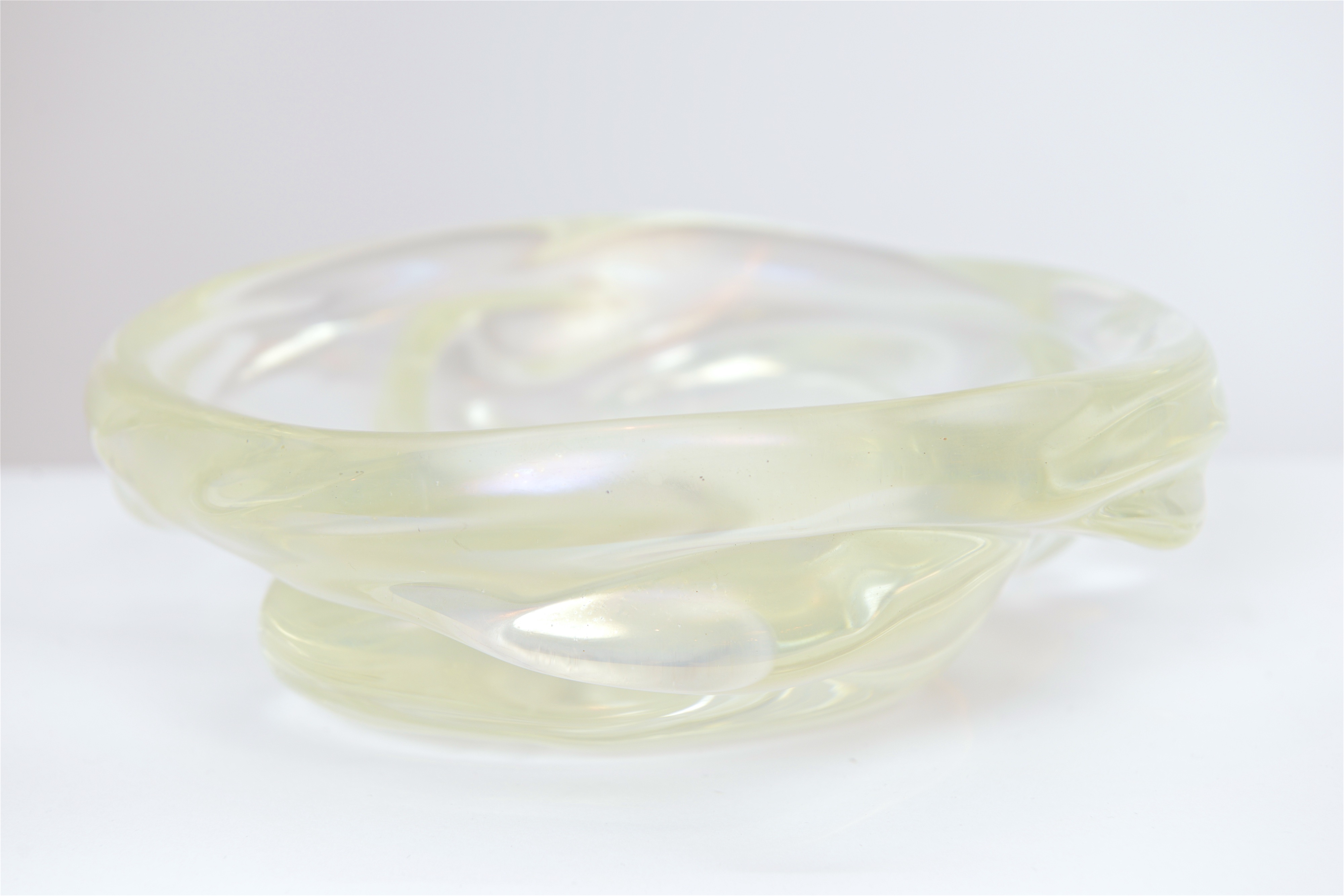 Freeform Iridescent Glass Bowl