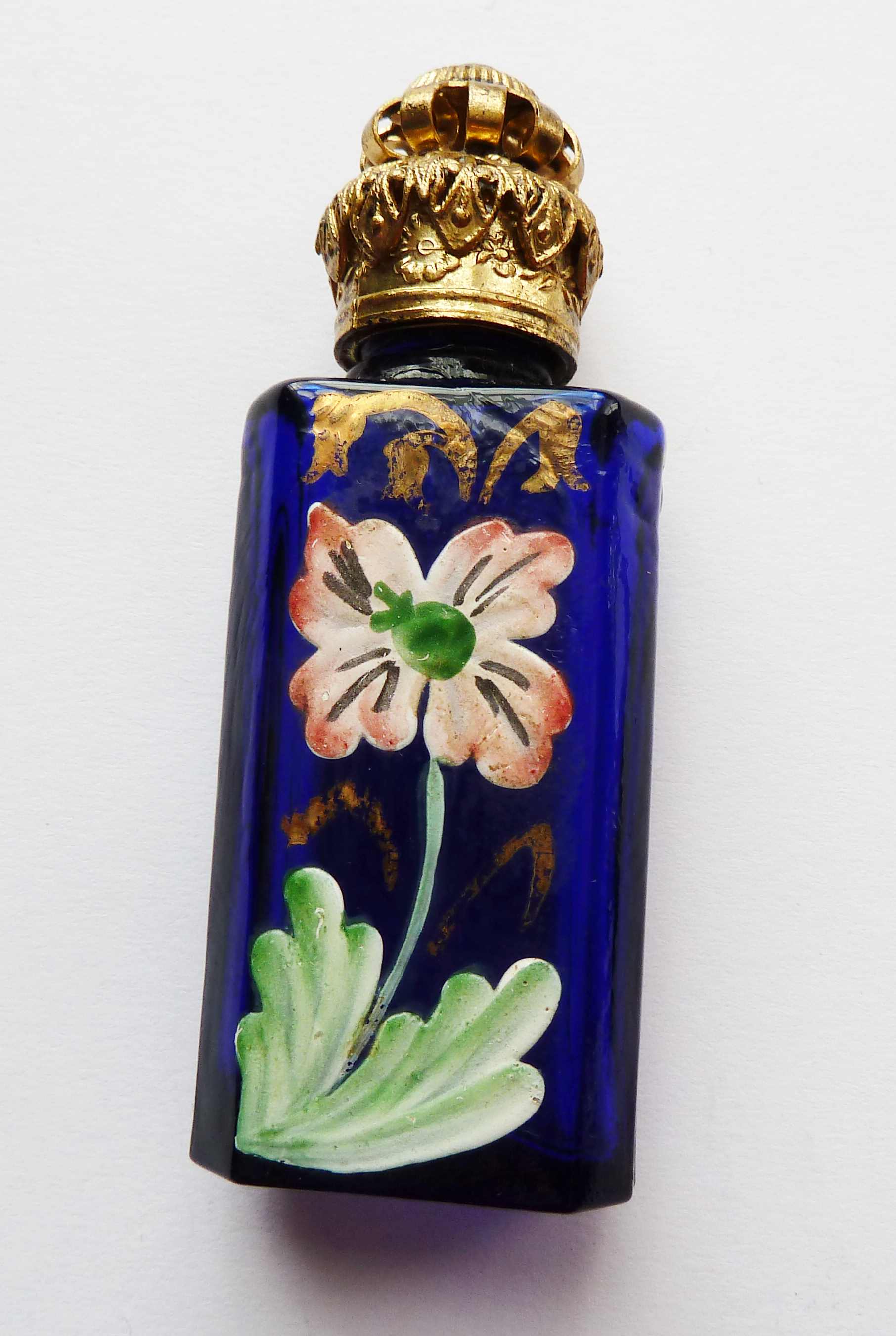 vintage blue scent bottle