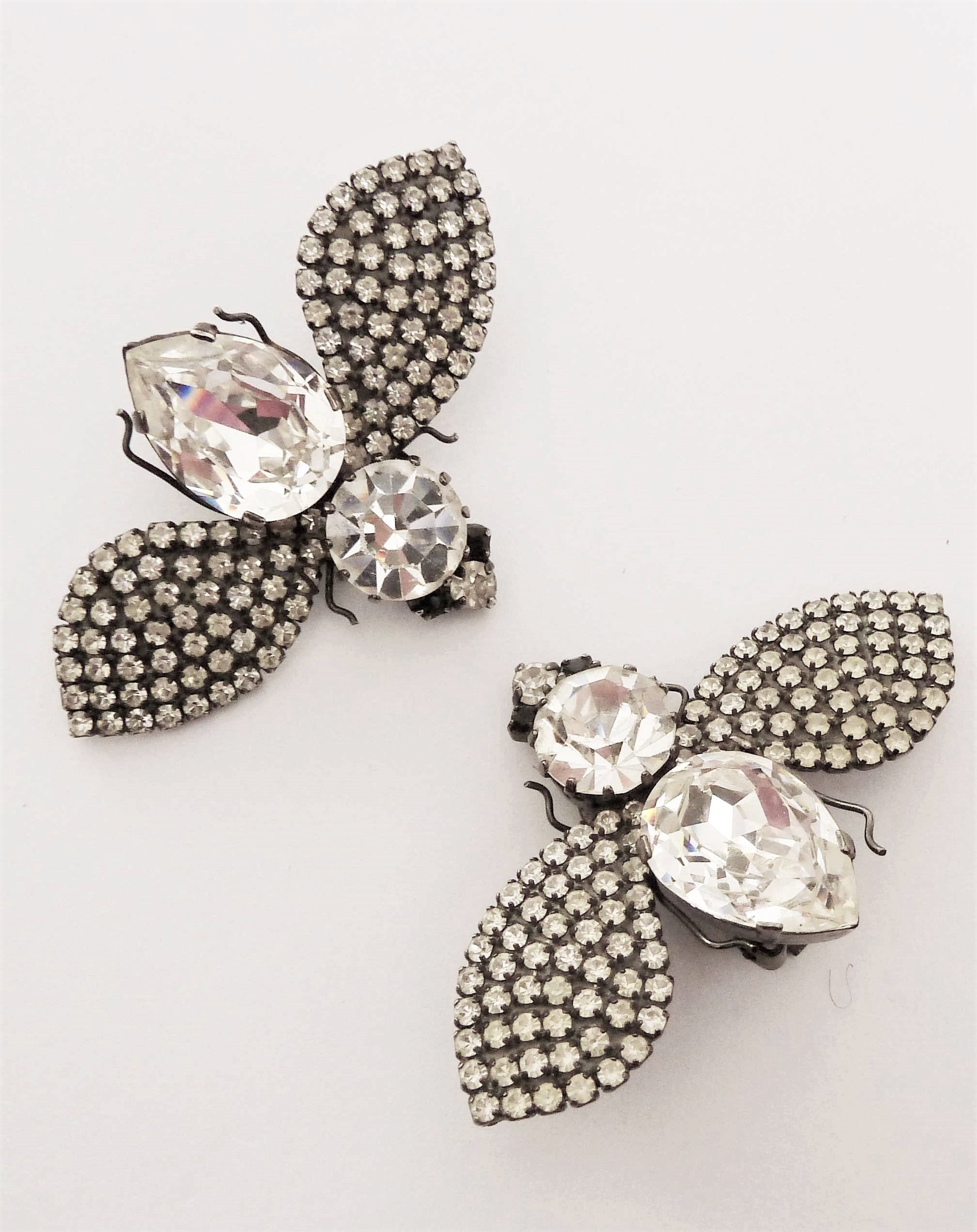 fly diamante earrings