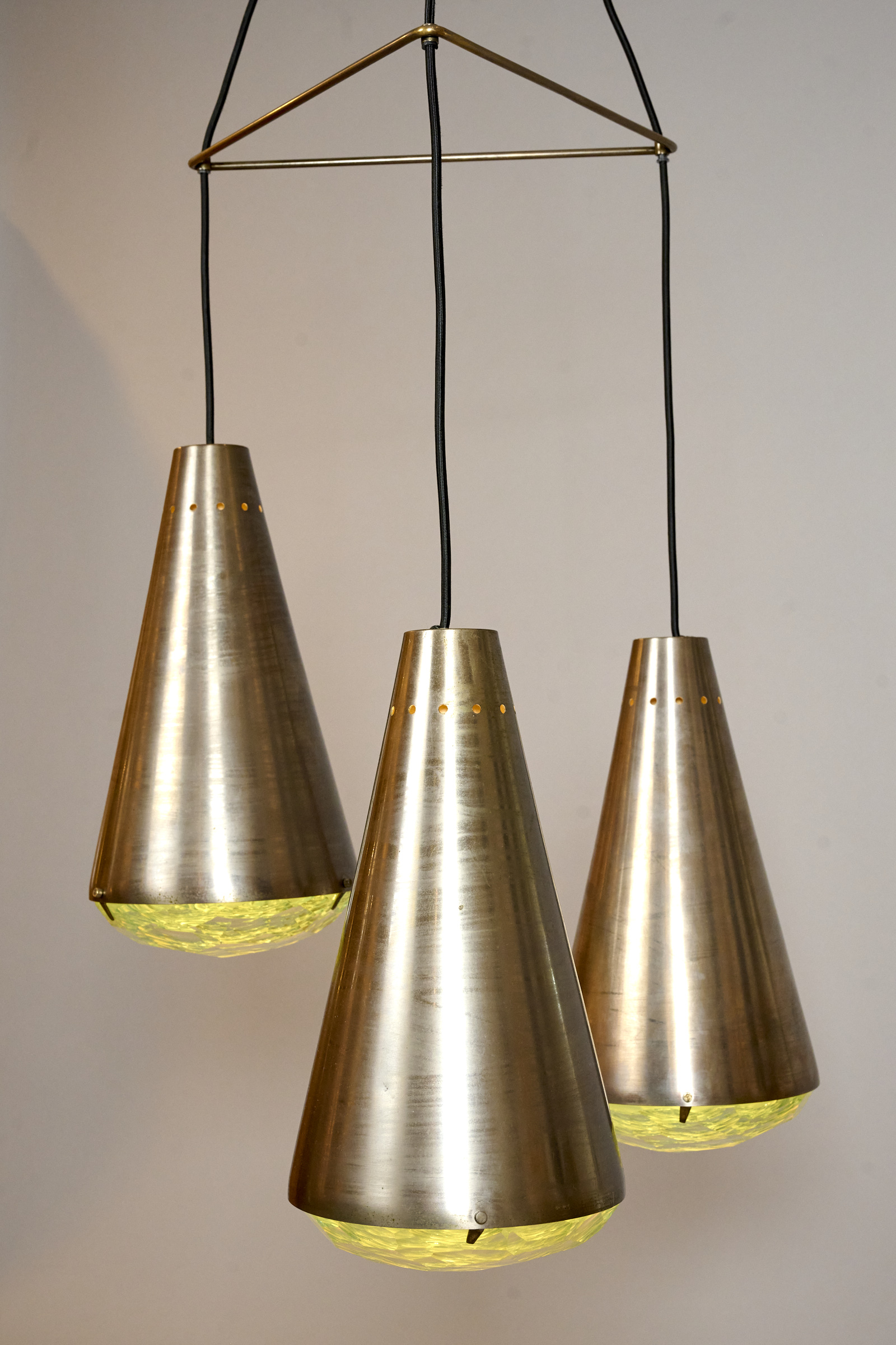 Max Ingrand 3-Light Ceiling Pendant for Fontana ArteRare Max Ingrand for Fontana Arte Chandelier
