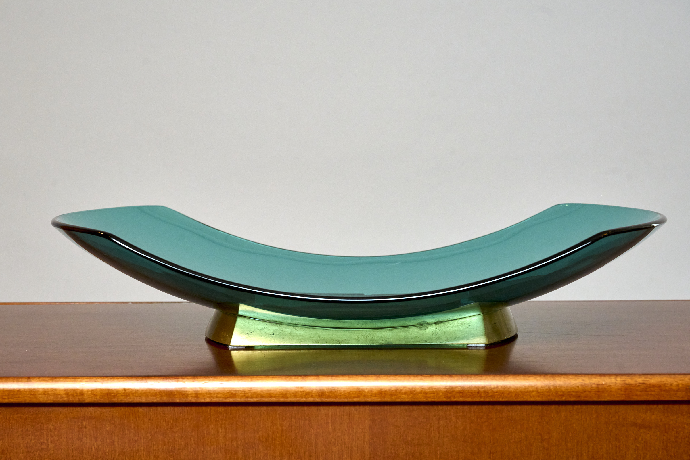 Green Fruit Bowl by Max Ingrand for Fontana Arte, 'Model 1419', circa 1960