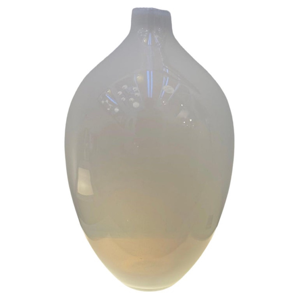 1960s Italian Opalescent Glass Oviod Form Vase