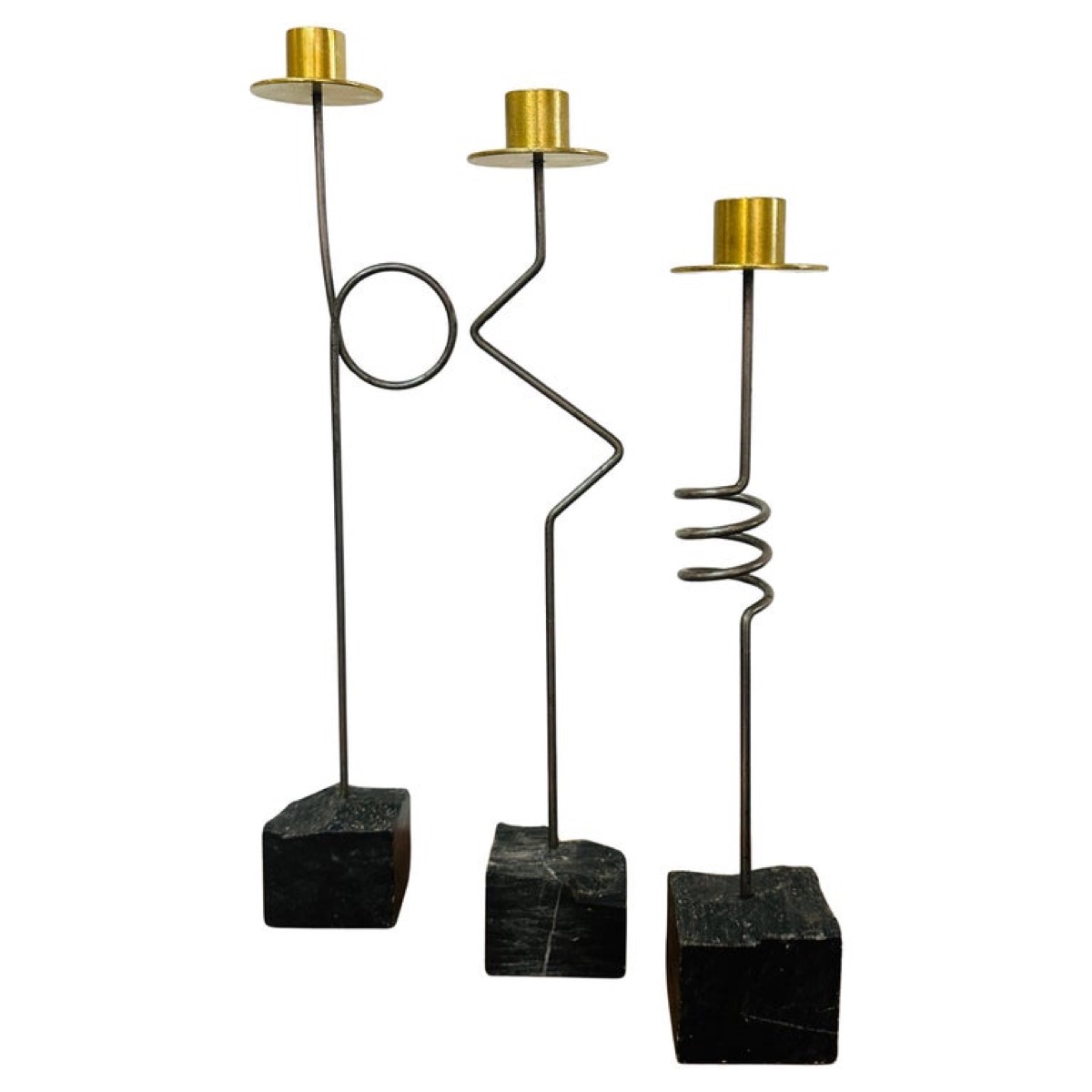 Set of 3 1980s Kräsen IKEA Candle Holders