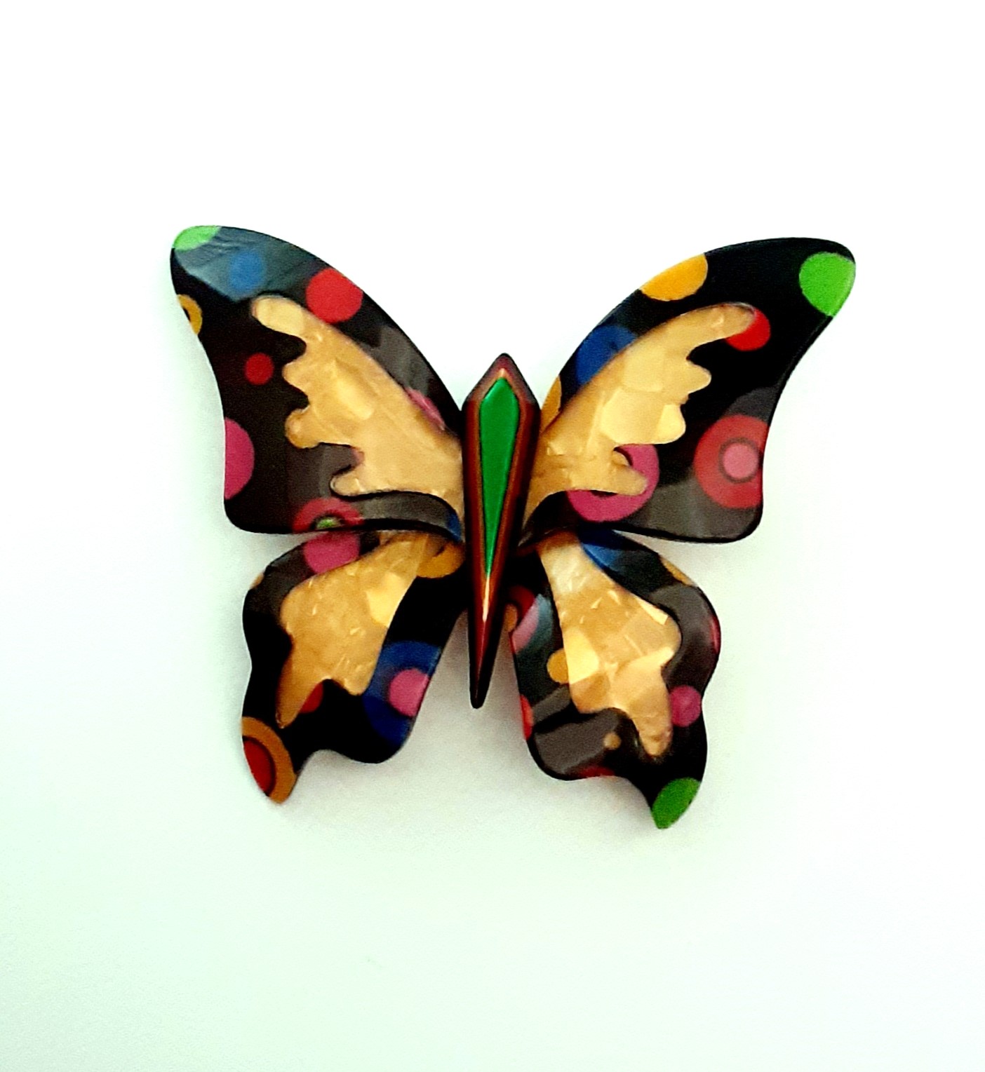 Lea Stein large butterfly brooch