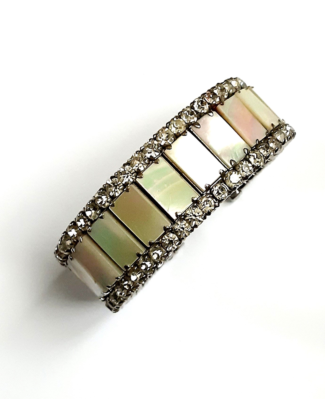 Mother of Pearl diamante bangle