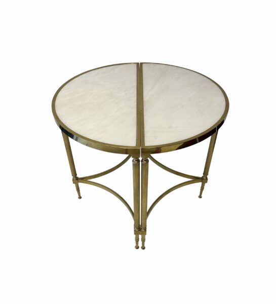 Pair of Demi Lune Side Tables Att to Maison Jansen