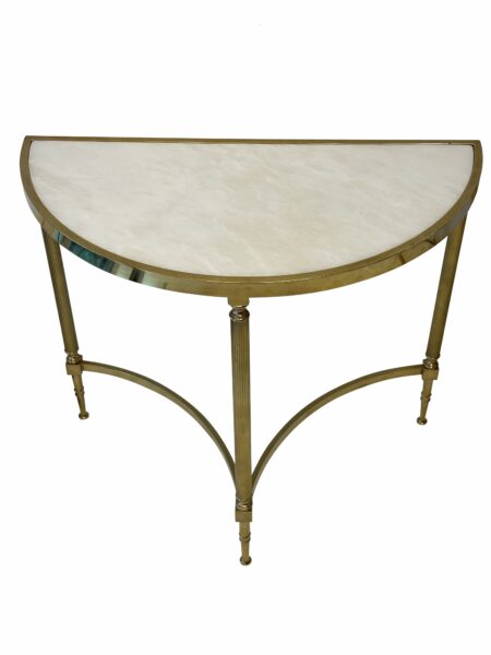 Pair of Demi Lune Side Tables Att to Maison Jansen